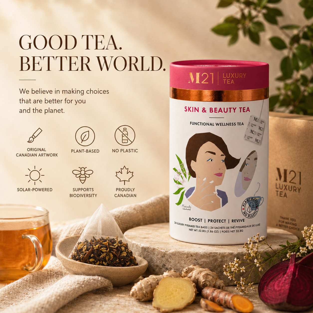 Té de Belleza y Piel Luxury | Canadiense | 24 bolsas